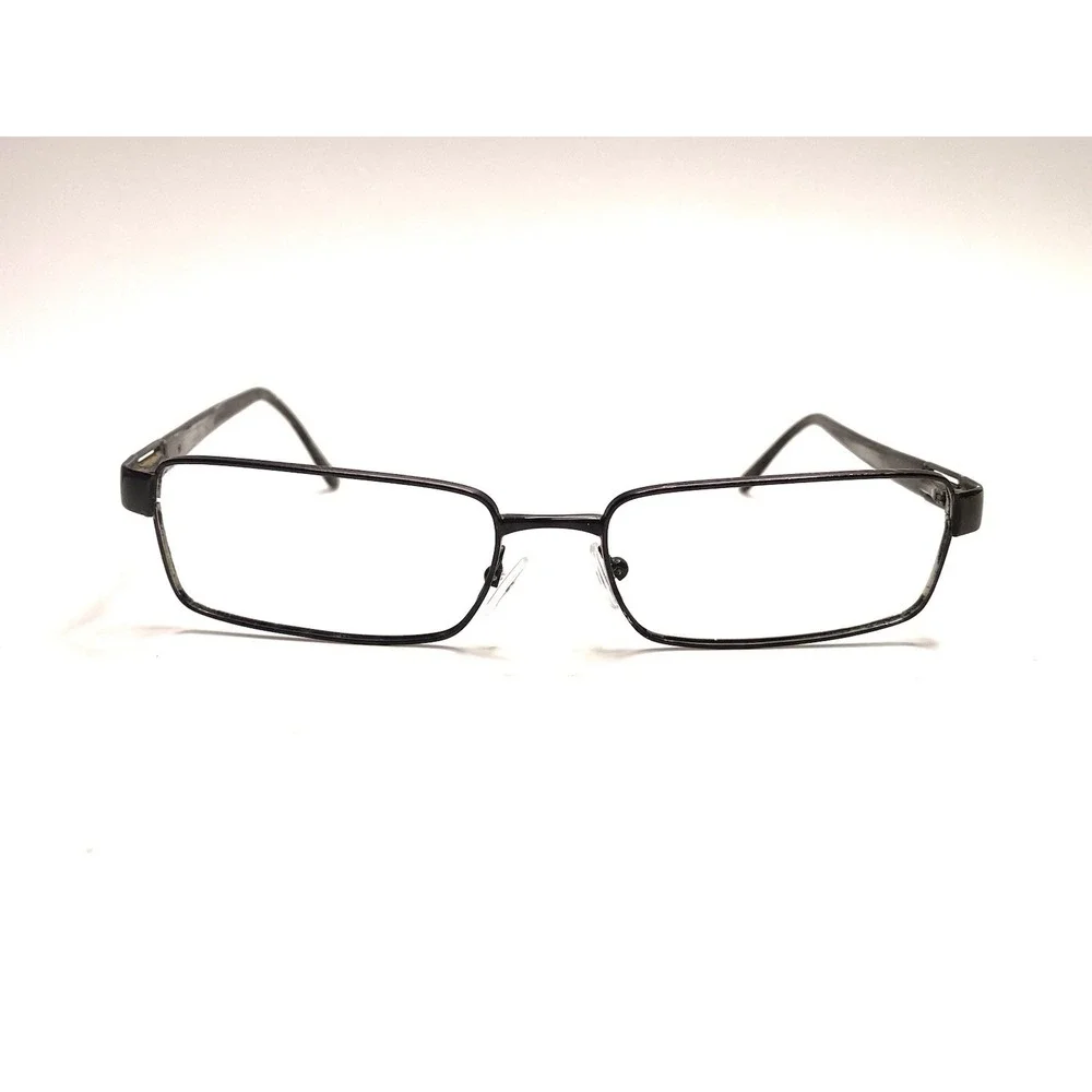 Versace Black Metal Rectangular Glasses Made In Italy MOD. 1120 1009-S 54 16 140